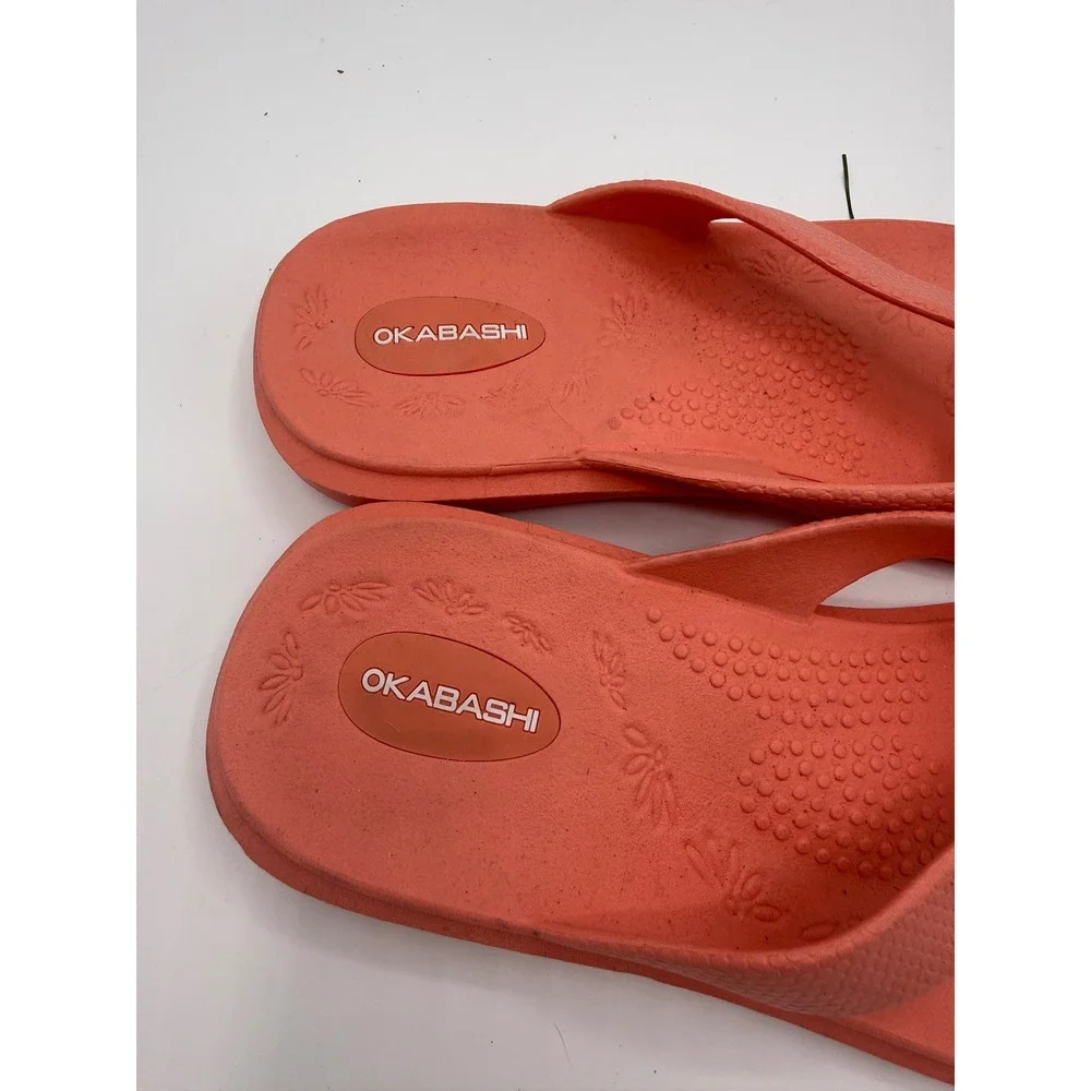 Okabashi Flip Flop Sandals Womens M Beach Summer Resort Cruise Vacation Pool